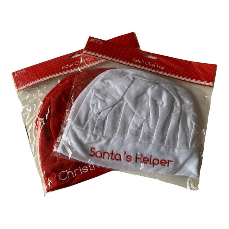 Christmas Chef or Santa's Helper Cook Adult Hat