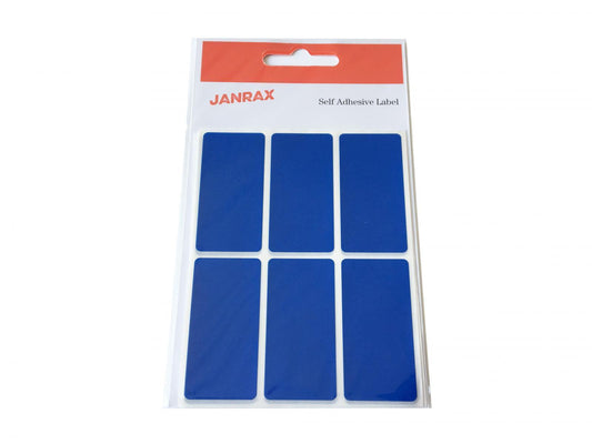 Pack of 24 Blue 25x50mm Rectangular Labels - Adhesive Stickers