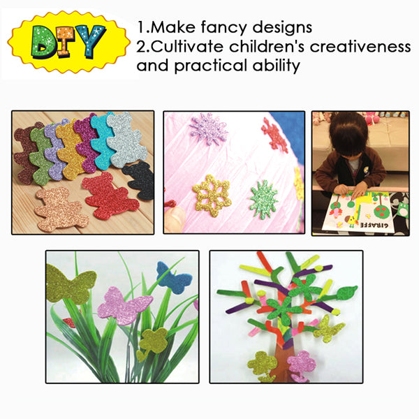 Pack of 50 A4 Assorted Colour Glitter Craft Paper