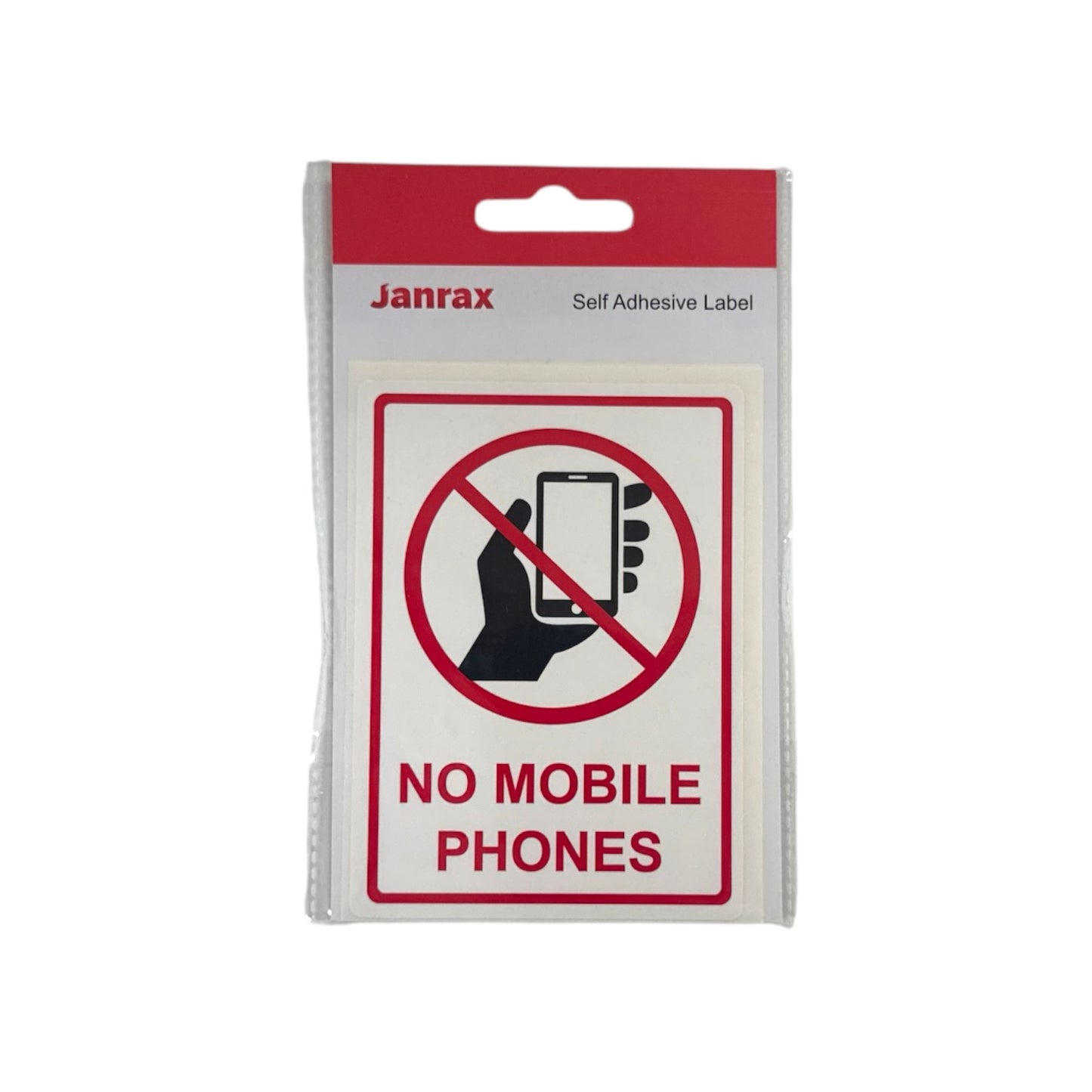 Pack of 36 No Mobile Phone Sign Self Adhesive Labels 80x110mm