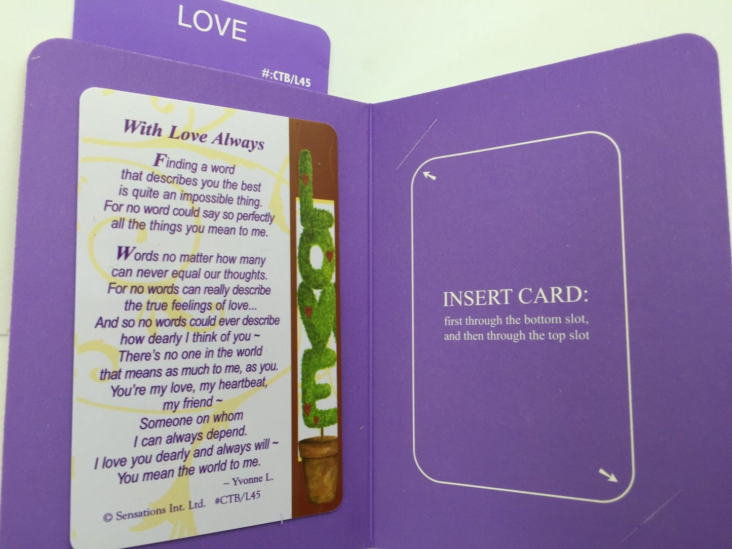 With Love Always To A Very Special Mum....Wallet Card (Sentimental Keepsake Wallet / Purse Card)