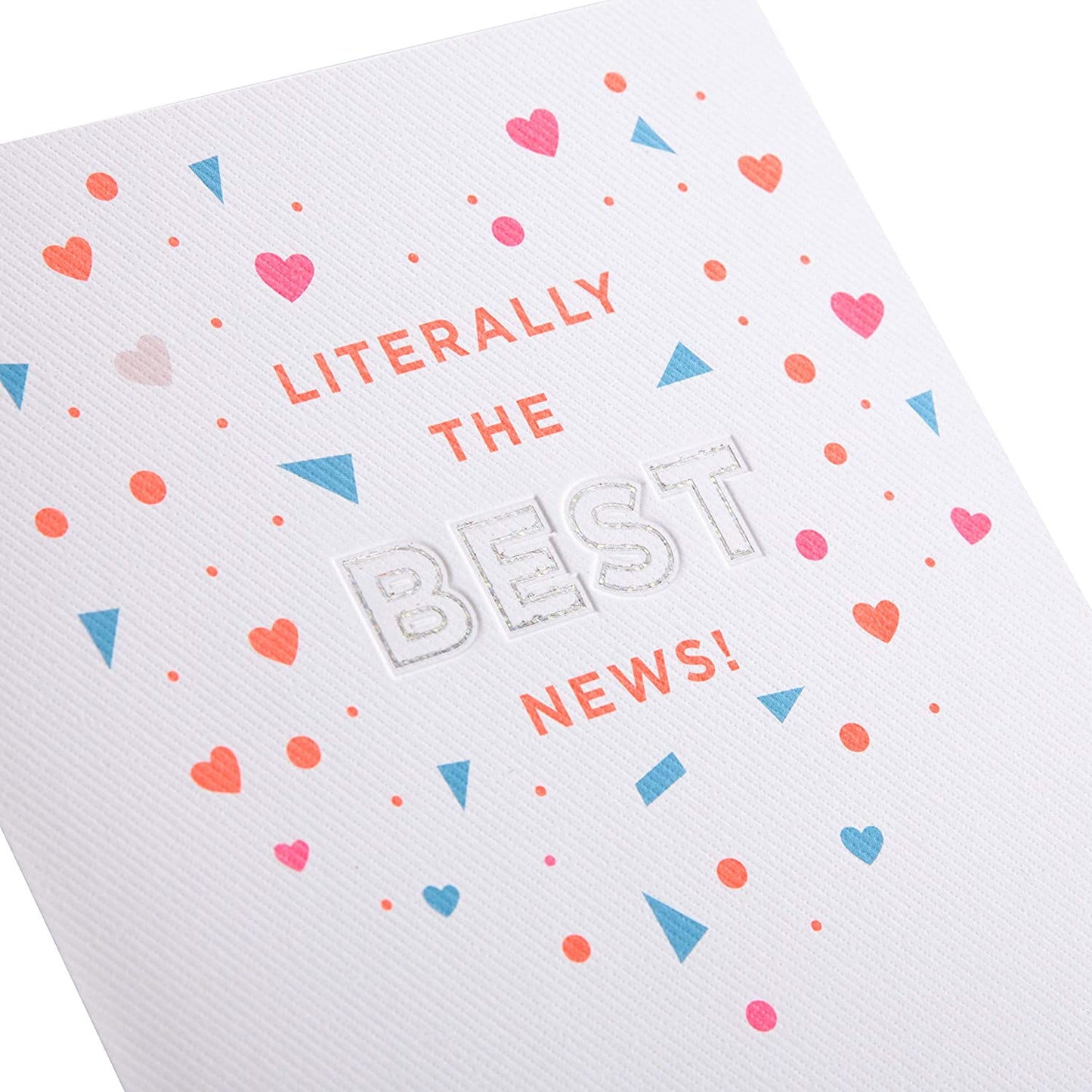 Confetti Design With Neon Inks and Foil Details Engagement Congratulations Card