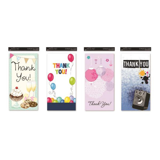 Tallon Just To Say Adult 4 Design Thank You Card (Box of 16)
