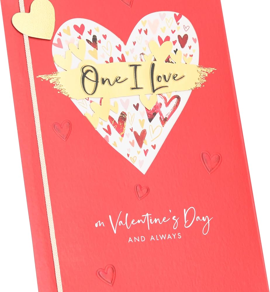 Heart Design One I Love Valentine's Day Card