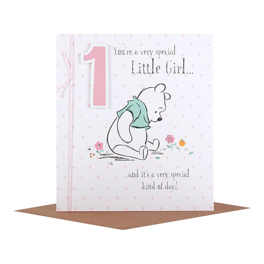 Disney Baby Winnie The Pooh 1st Birthday Card