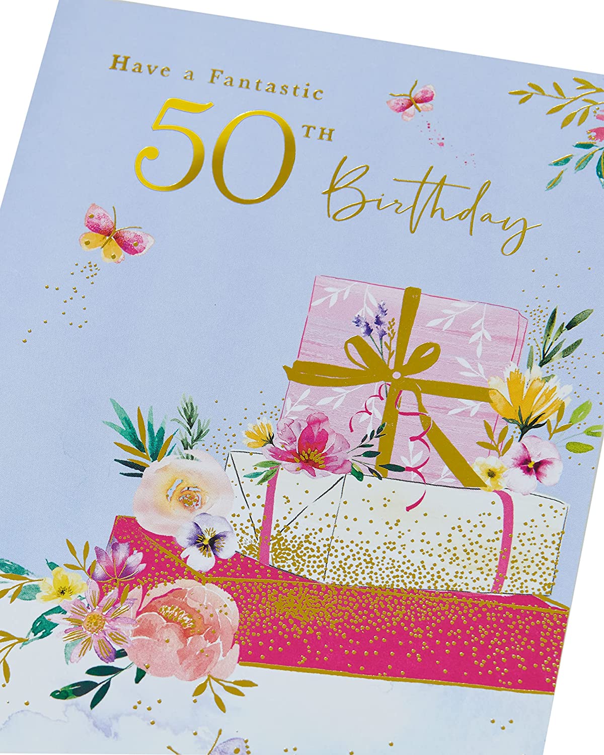 Presents Themed 50th Birthday Card For Her