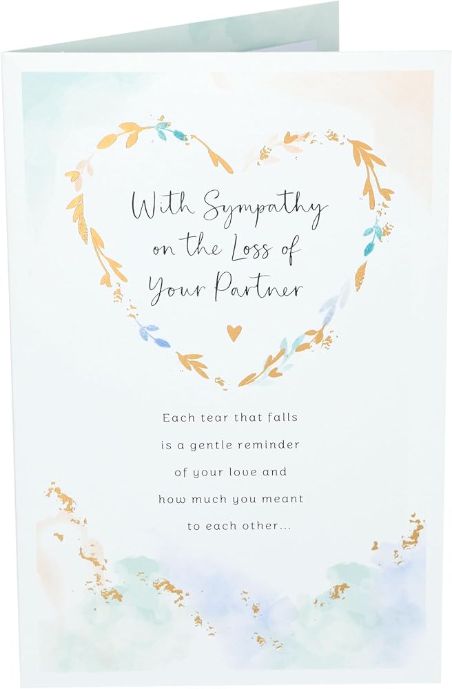 Heart Design Sympathy Loss Of Partner Card