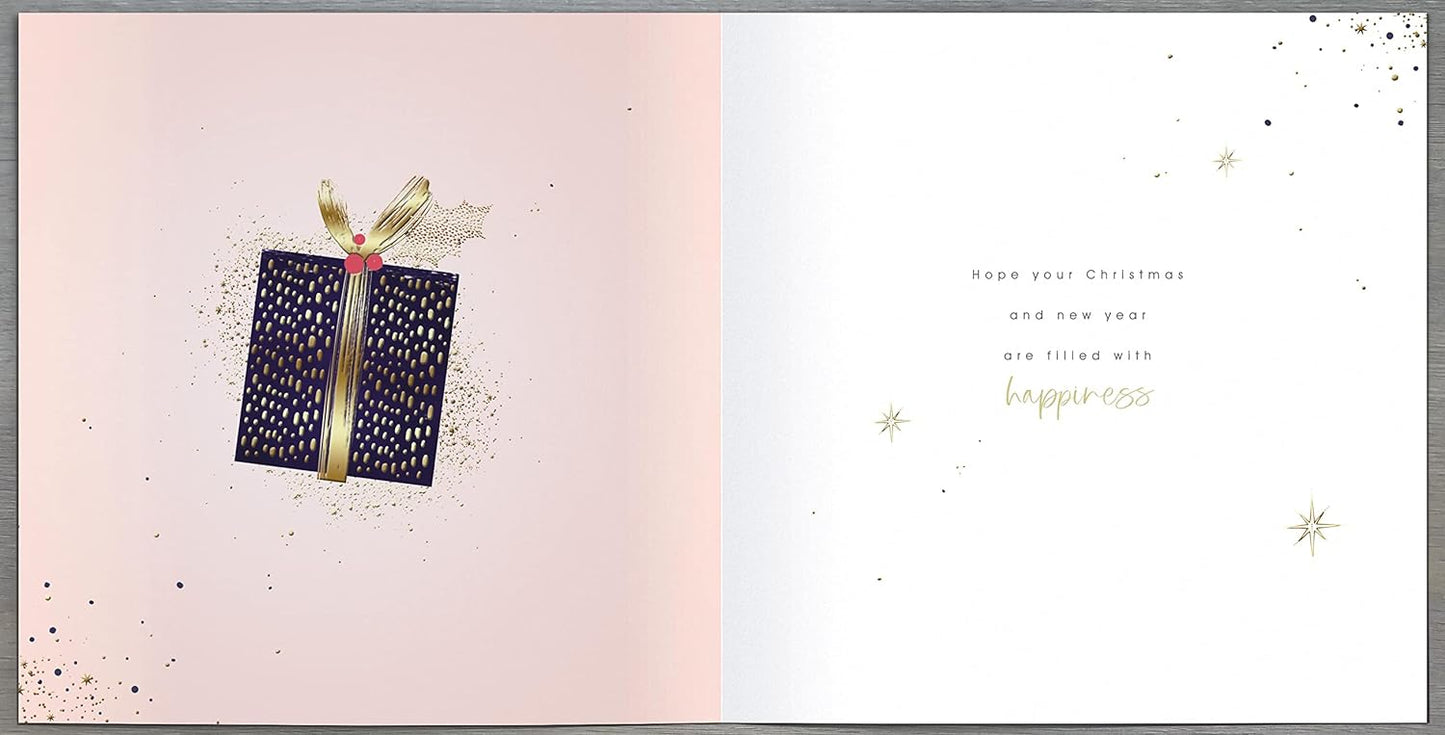 Lovely Sister Luxury Fizz Embellished Christmas Card