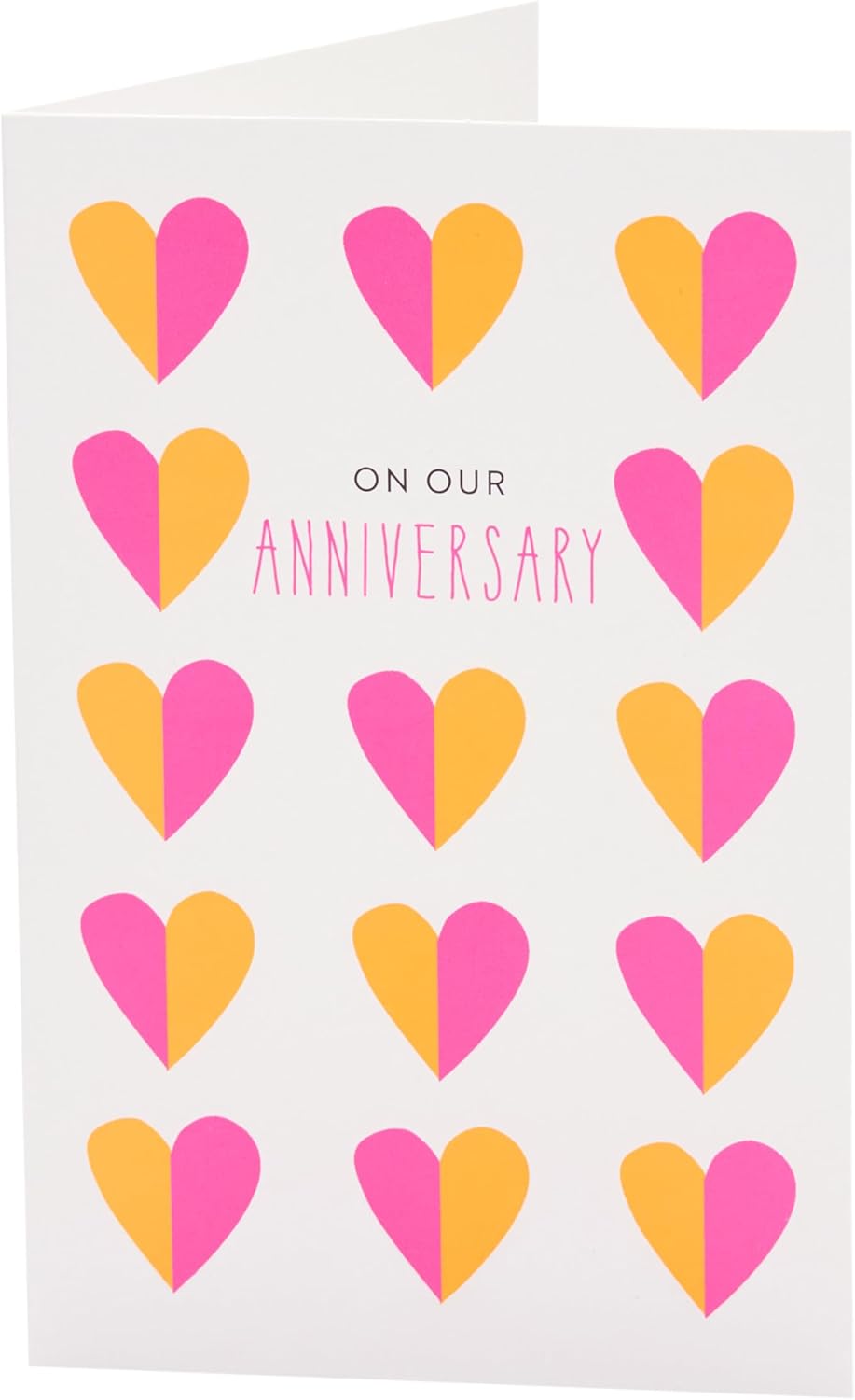 Sweet Hearts Design On Our Anniversary Card