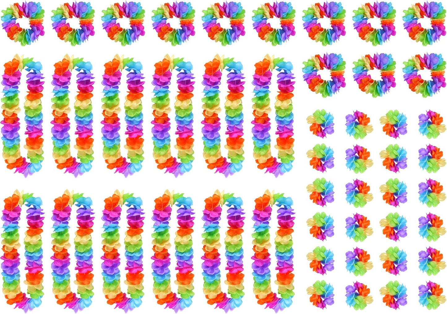 12 Pack of 4 Pieces Hula Lei Pride Sets