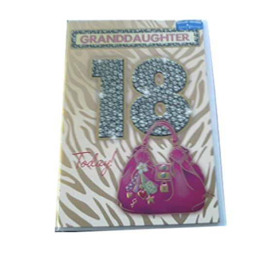 Xpress Yourself Granddaughter 18 Today! Medium Sized Fashion Birthday Card