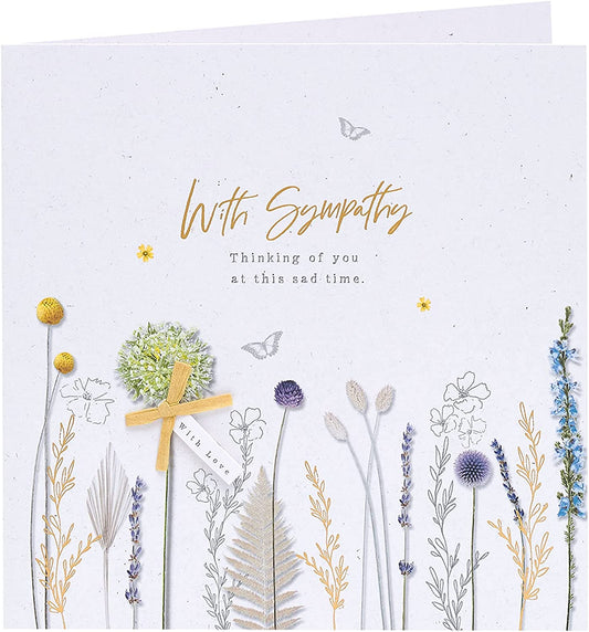 Sorry for Your Loss Thinking of You Natural Design Sympathy Card