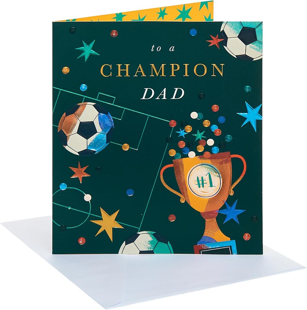 Football Design For Dad Father's Day Card