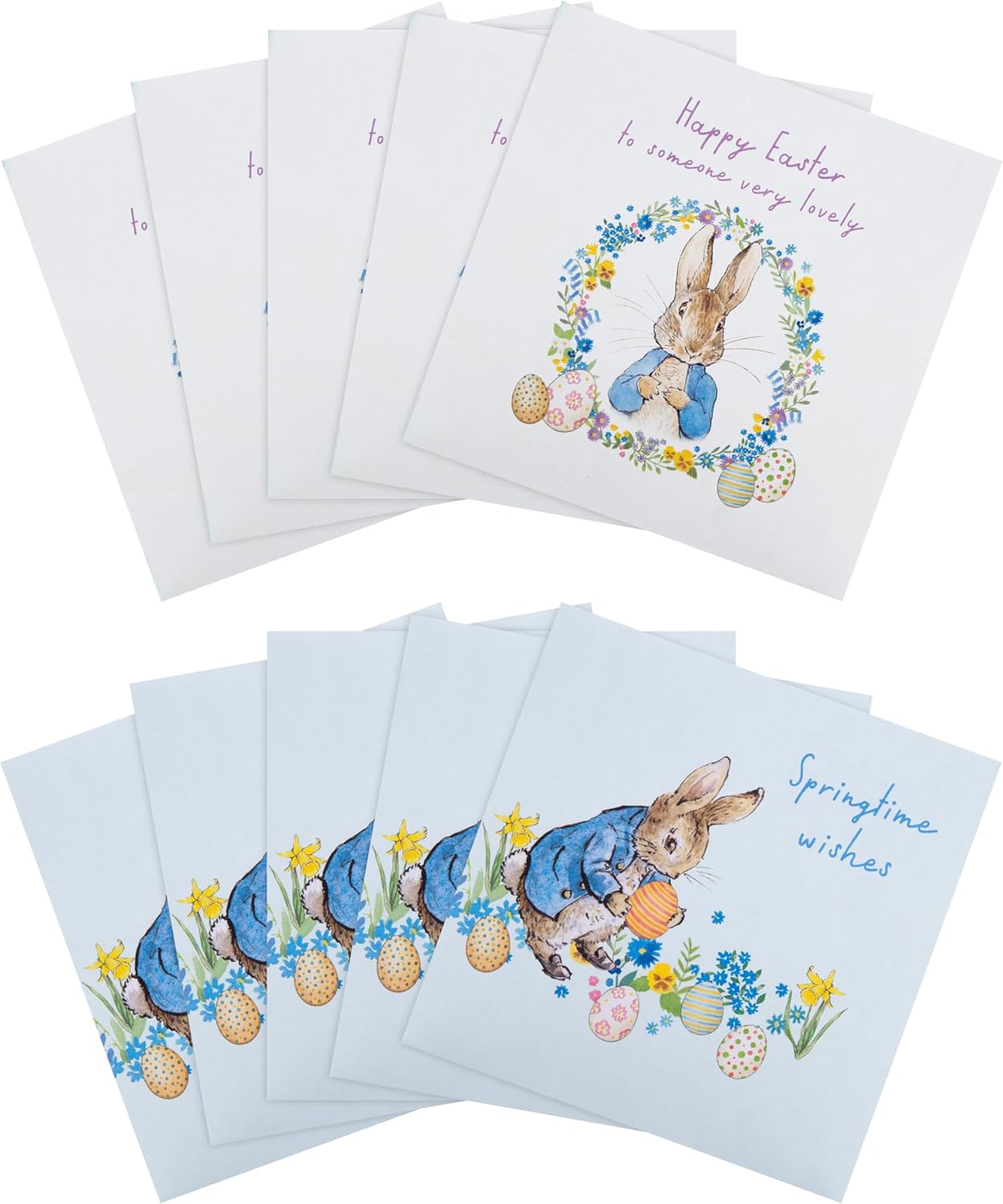 Peter Rabbit in 2 Designs Pack of 10 Charity Easter Cards