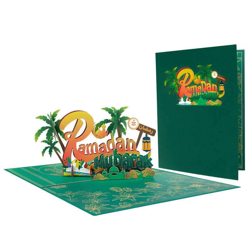 Lanterns of Blessing 3D Pop Up Mubarak Ramadan Card