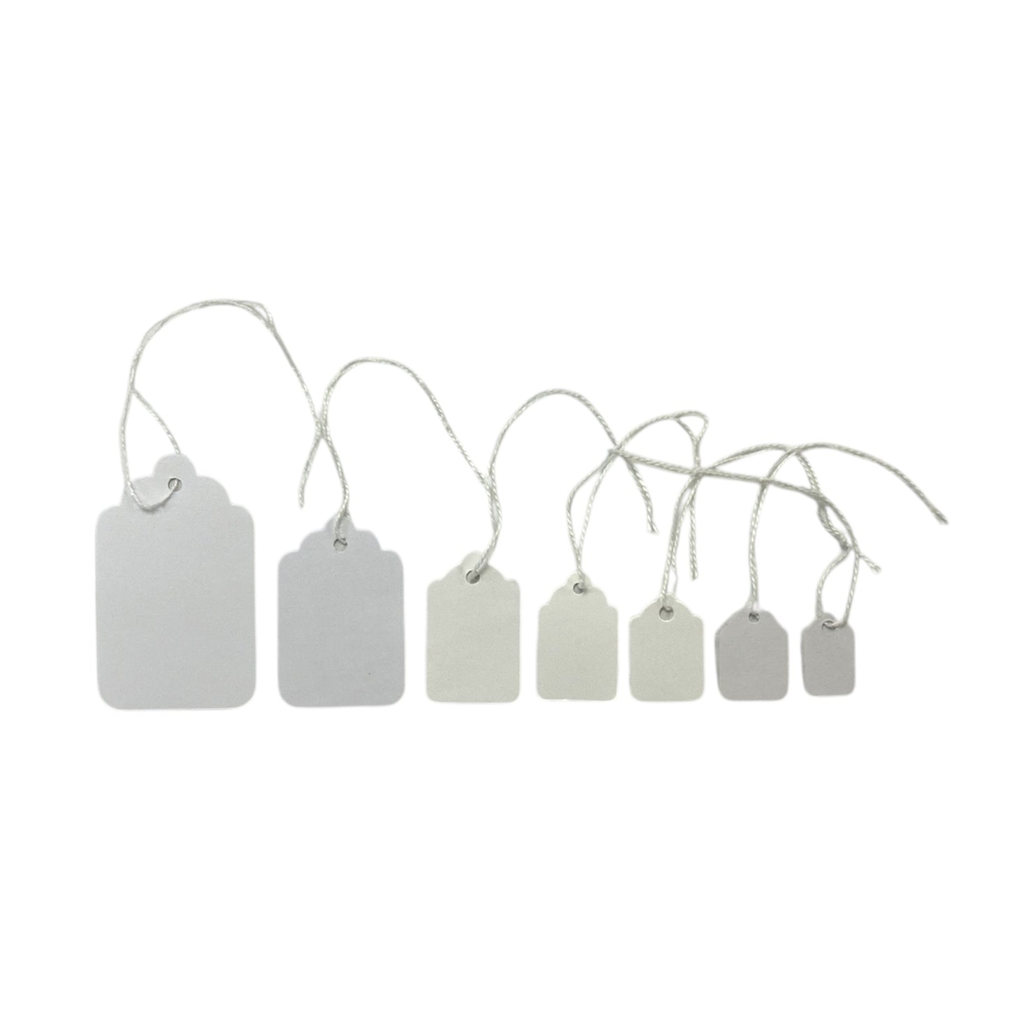 Box of 1000 White Merchandise Tags 73mm x 44mm