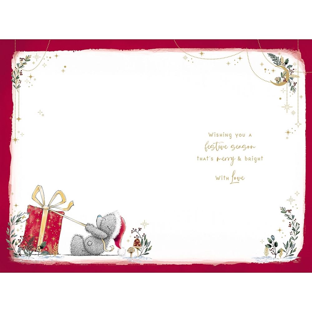 Bear On Gift Aunt Christmas Card