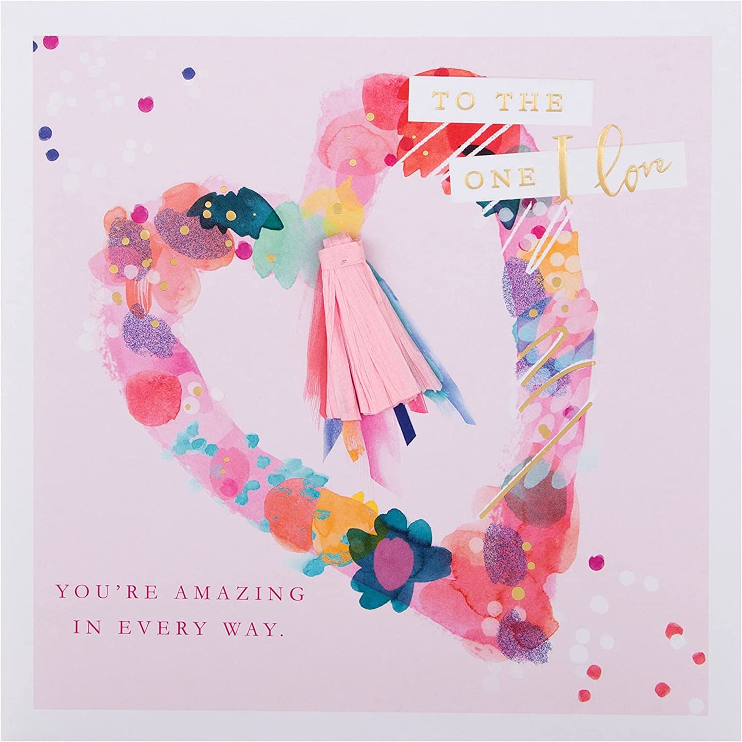 Classic Love Heart Design for the One You Love Large Birthday Card