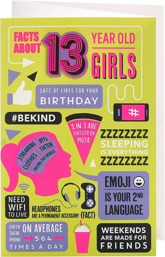 Fun Fact Design 13th Birthday Card