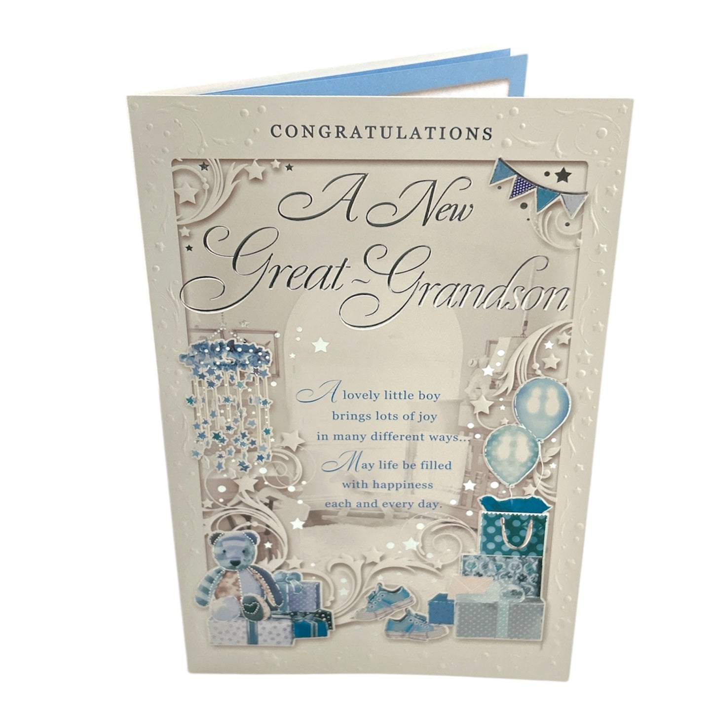 New Great Grandson Congratulations Opacity Card