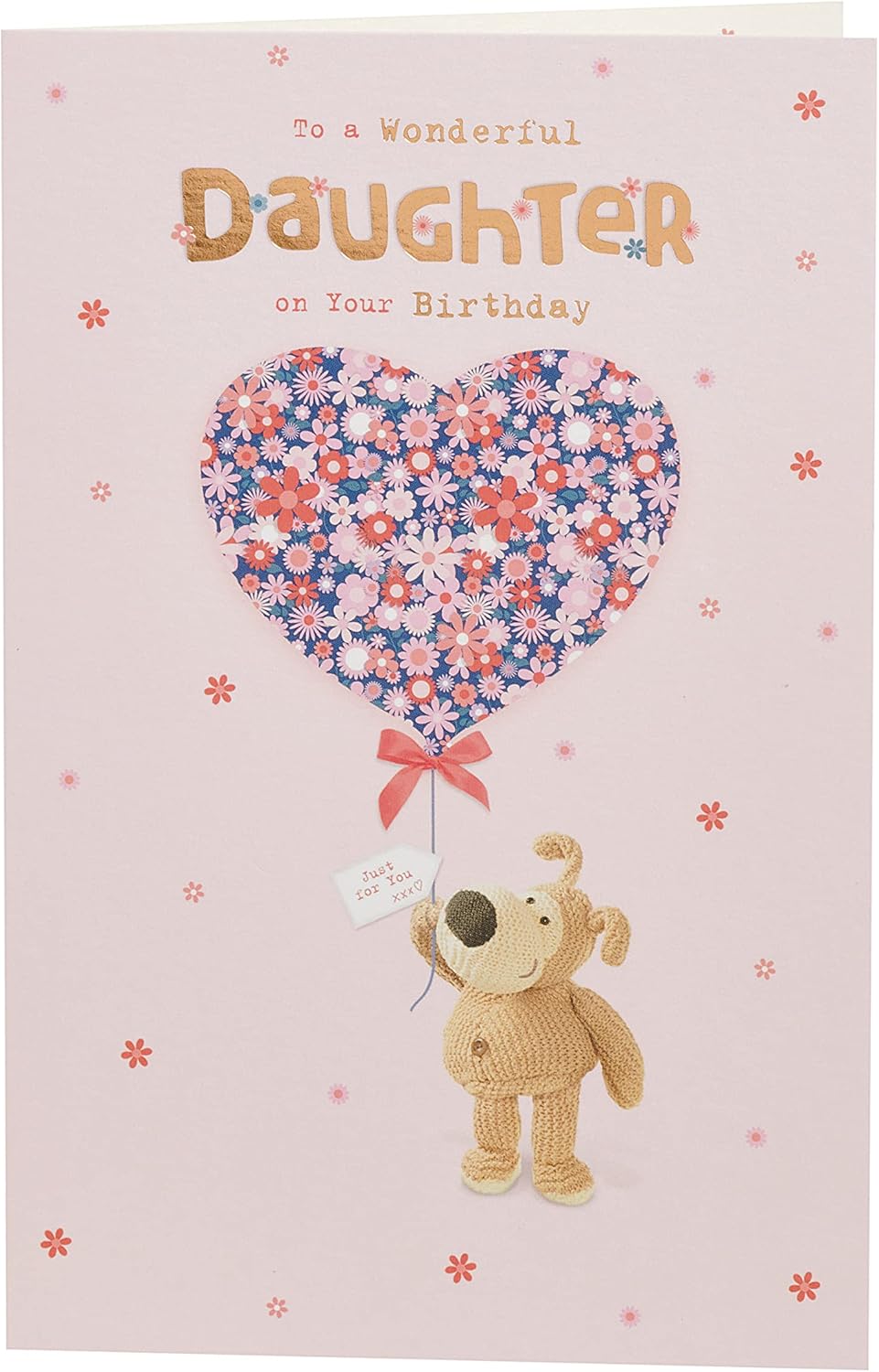 Boofle with Heart Balloon Design Daughter Birthday Card