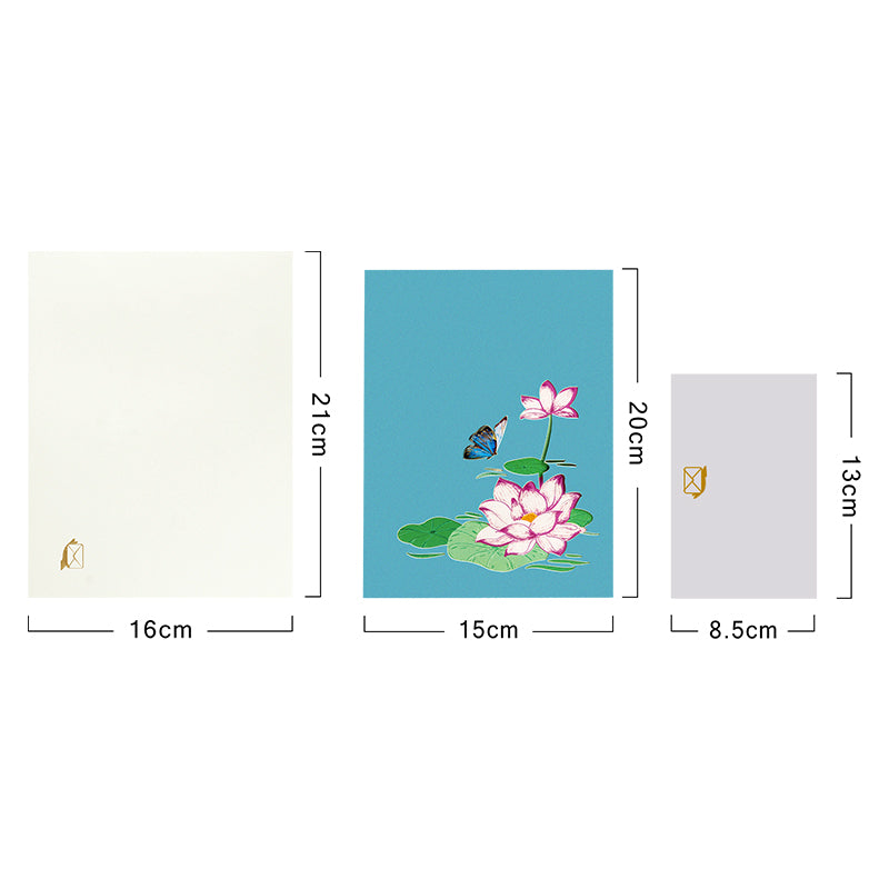 Floating Grace Pink Lotus 3D Pop Up Greeting Card - Birthday Mother Anniversary Valentine's Day