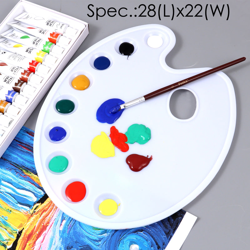 9 Well Professional Art Drawing Plastic Watercolour Mix Paint Tray Naked Palette 28 x 22cm