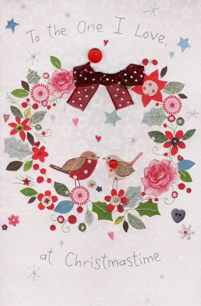 To The One I Love Christmas Greeting Card