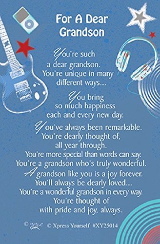 Grandson Keepsake Card All Occasion Sentimental Wallet Purse Greeting Card