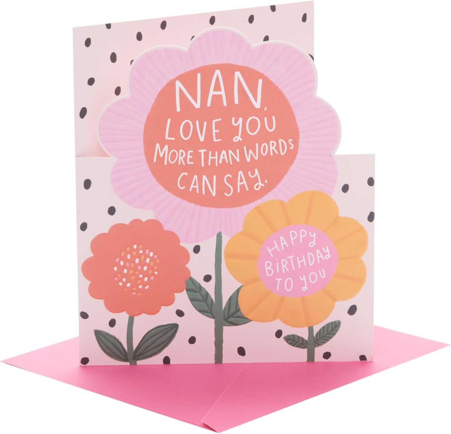 Bright Flowers Design Nan Birthday Card