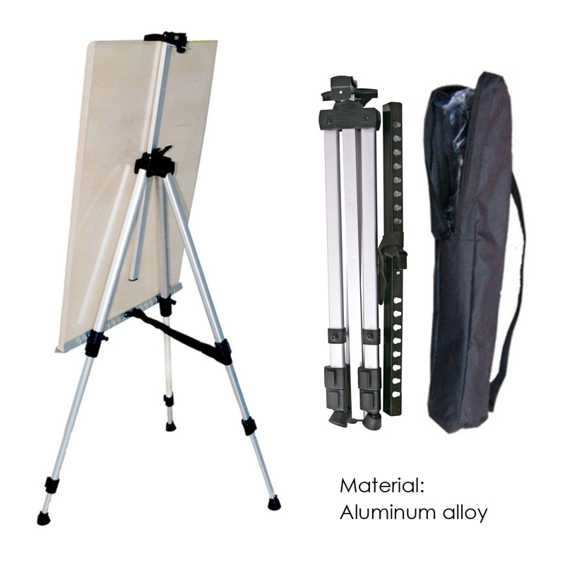 168cm Silver Portable Adjustable Aluminum Alloy Painting Stand Display Tripod Easel