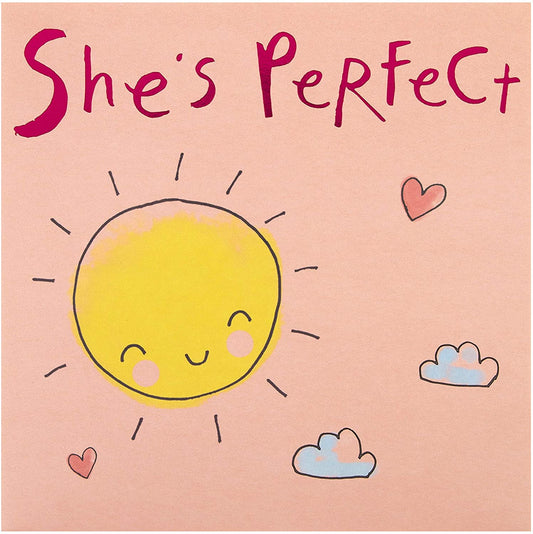 Cute Sunshine Design Baby Girl Birth Congratulations Card