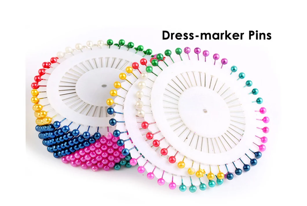 Pack of 240 Assorted Colour Dress Pins 38mm - Sewing