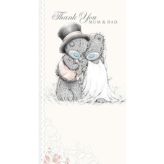 Me to You Thank You Mum and Dad Wedding Greeting Card - Tatty Teddy Bear 