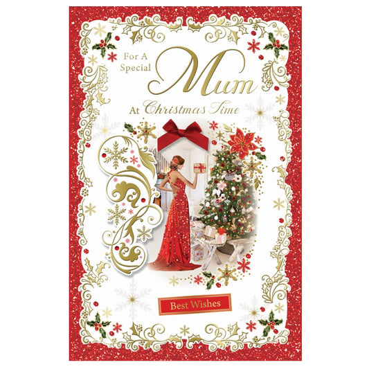 For a Special Mum Best Wishes Christmas Card