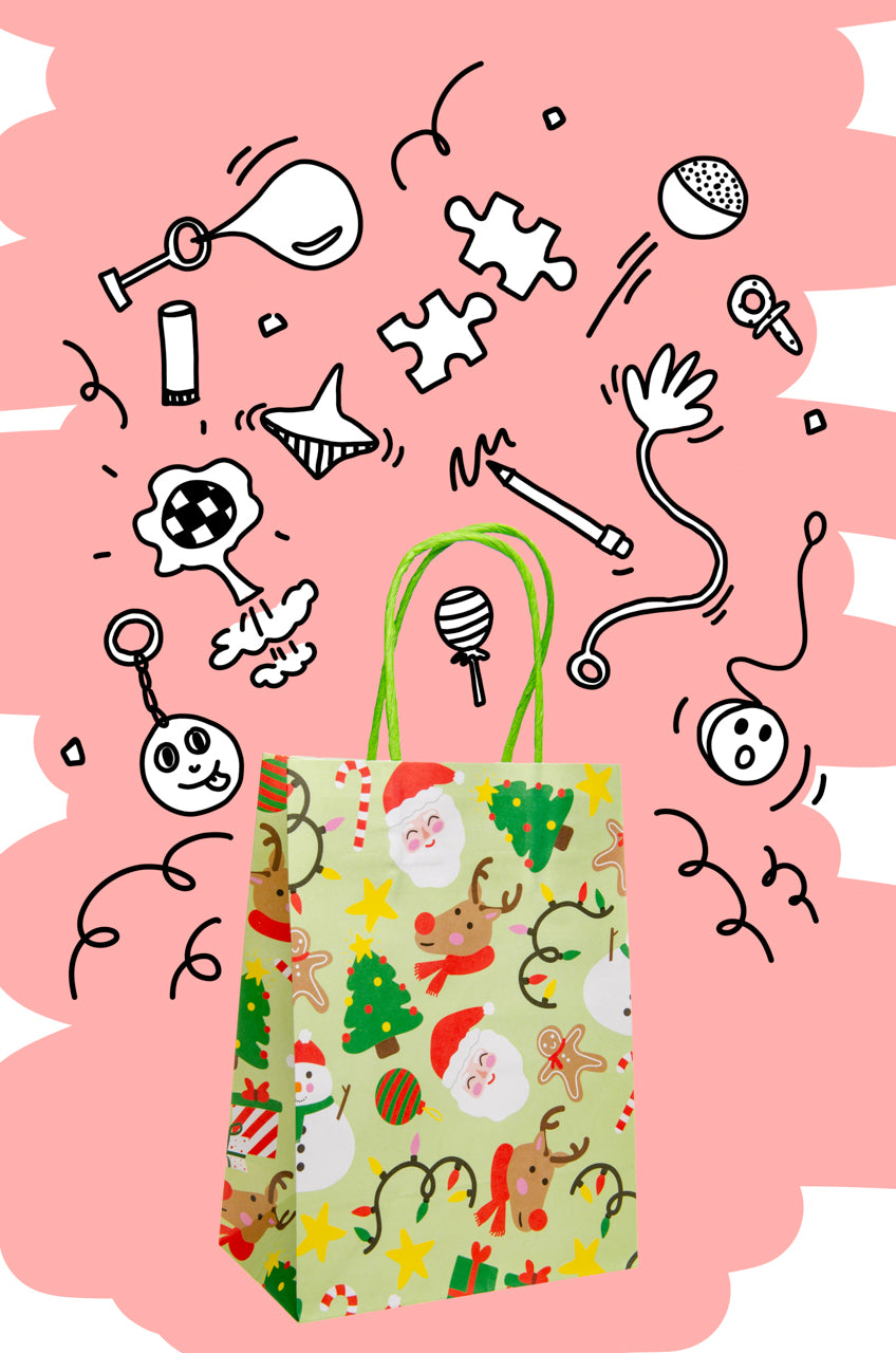 Pack of 12 Christmas Paper Gift Bags