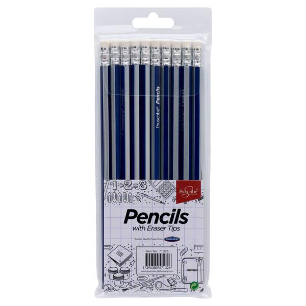 Wallet of 10 Hb Rubber Tipped Pencils by Pro:scribe