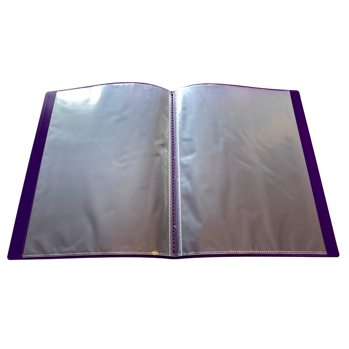 Pack of 10 A4 10 Pocket Purple Flexible Cover Display Books