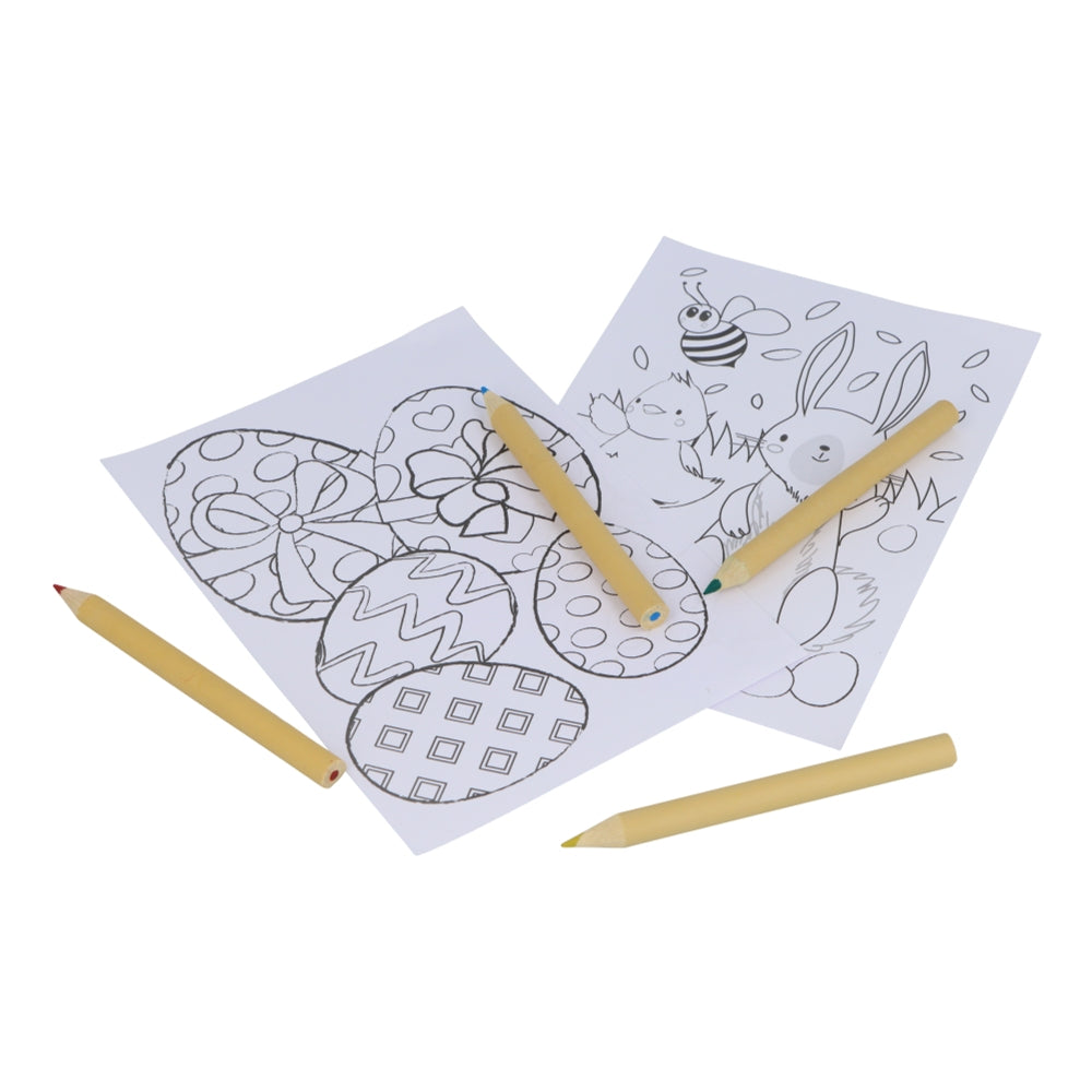 Pack of 12 Eco-Friendly’ Mini Easter Colouring Set