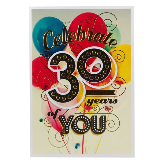 30th Birthday Card 'Time To Celebrate' 