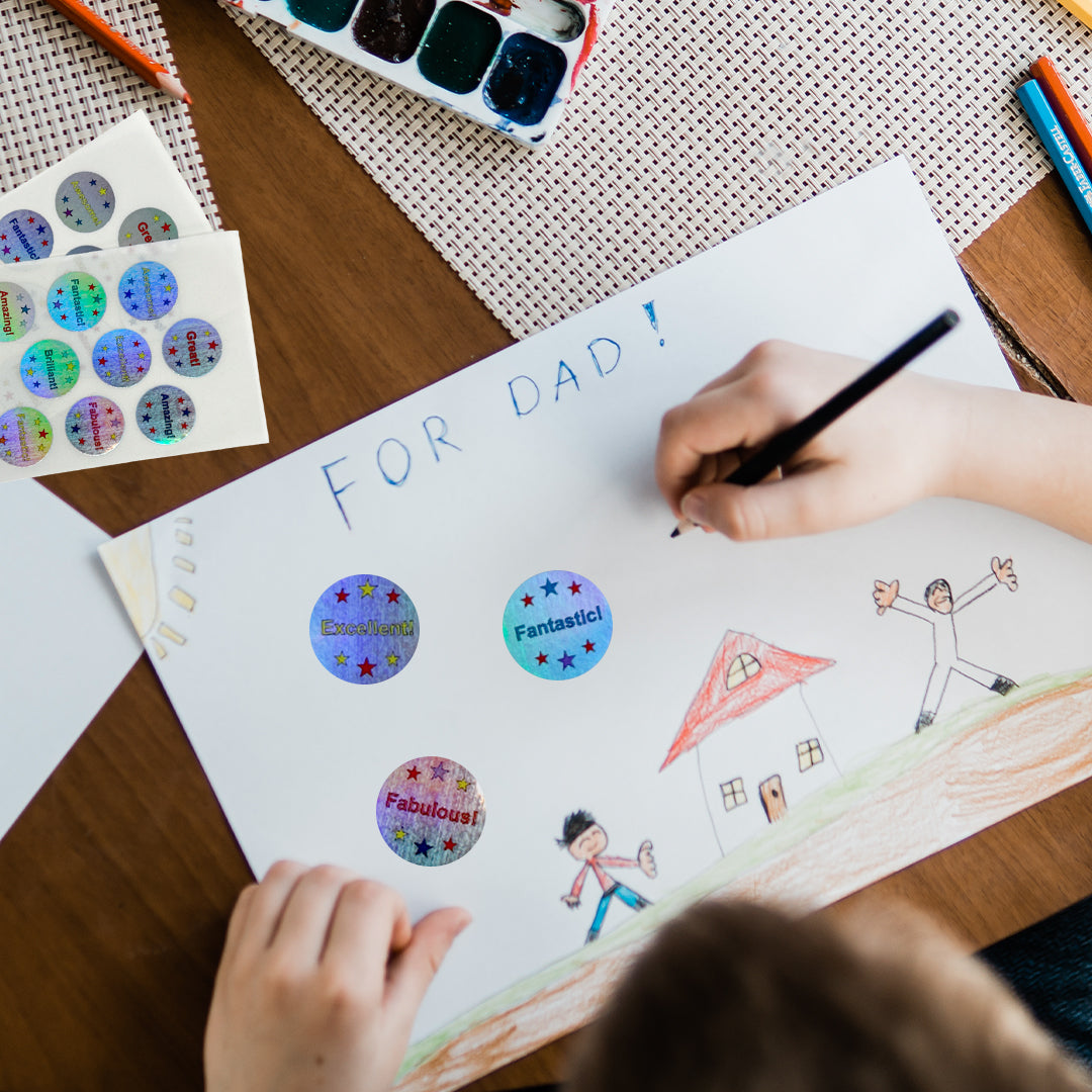 Pack of 108 Cool Holographic Round Labels 24mm