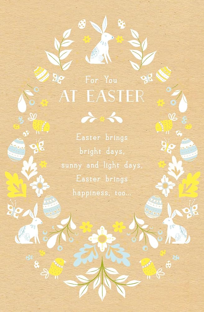 Bright Days Bunny and Egg Design Easter Card