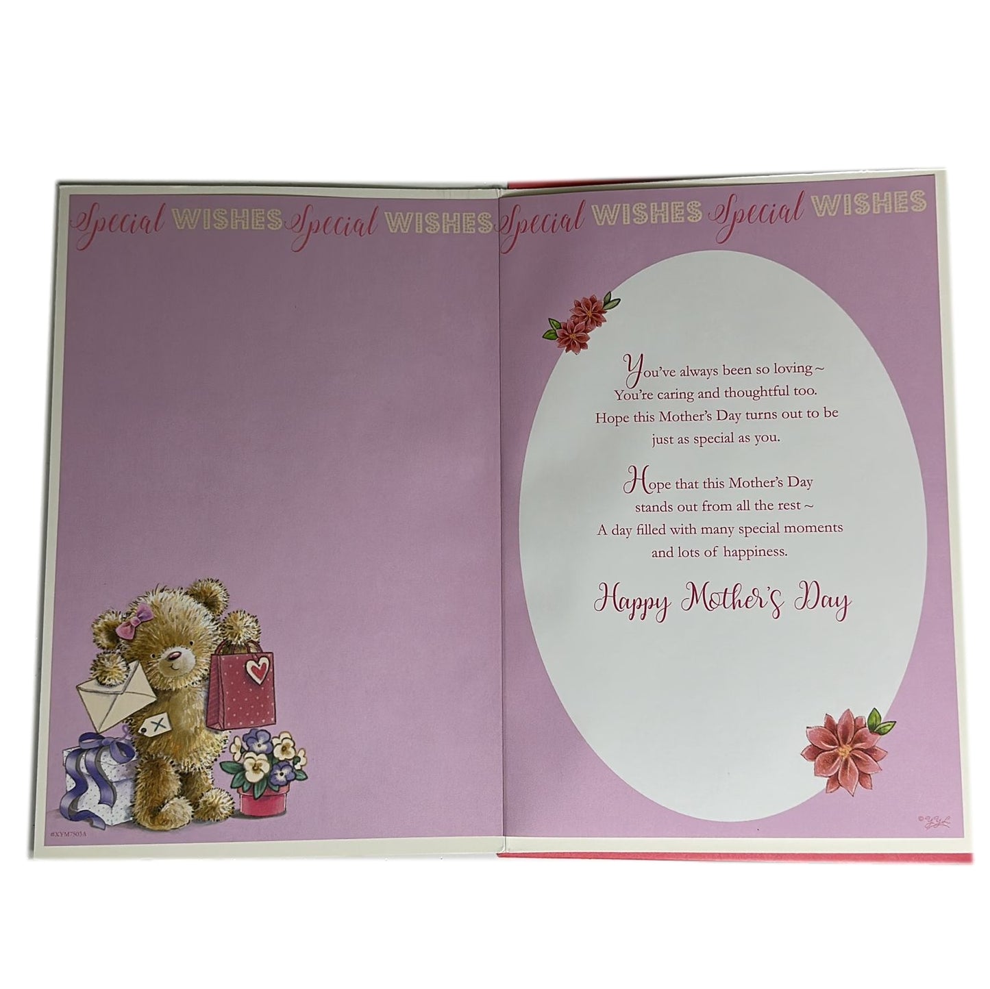 For a Dear Nanna Teddy With Envelope Design Mother's Day Card
