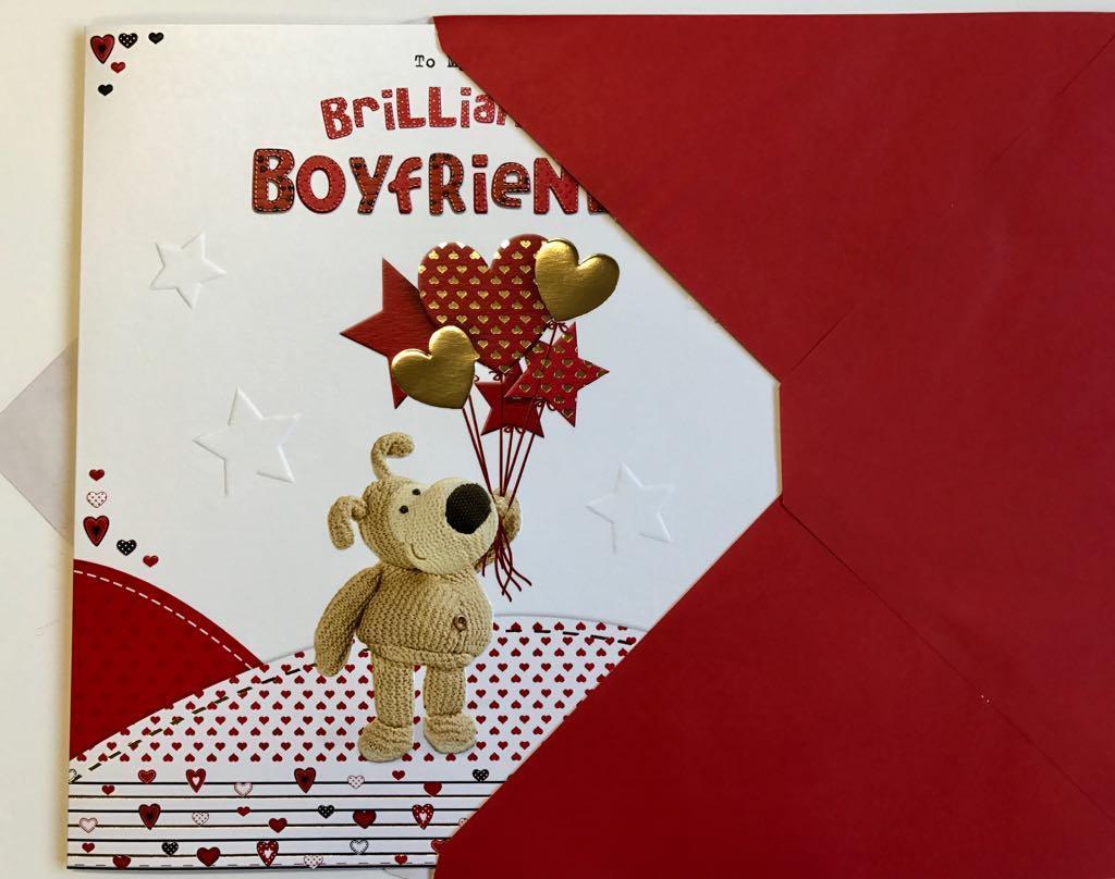 To My Brilliant Boyfriend Boofle Diamante Valentine's Day Card