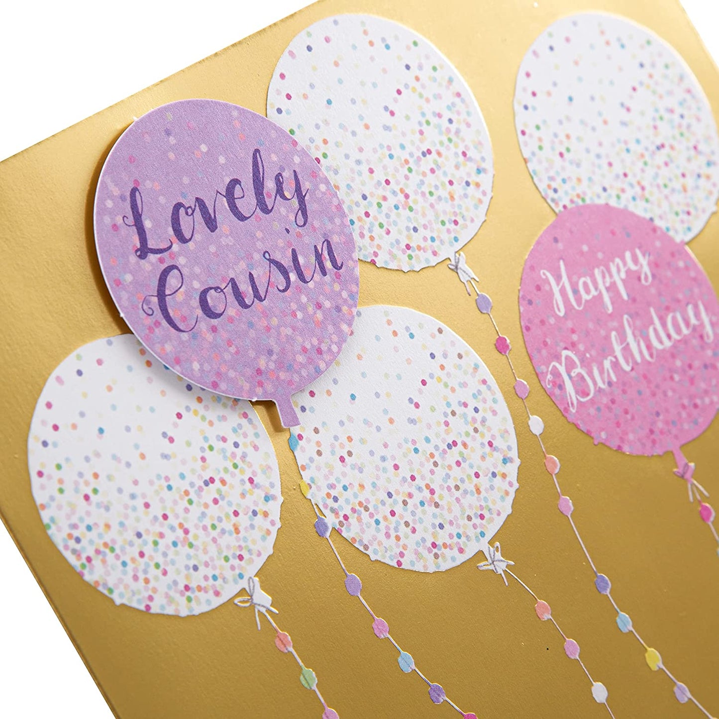 Contemporary Colourful Balloons Design Cousin Birthday Card