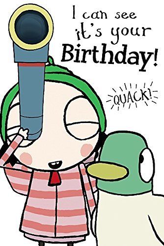 Sarah & Duck Colour-Me-In Greetings Card Happy Birthday With Periscope