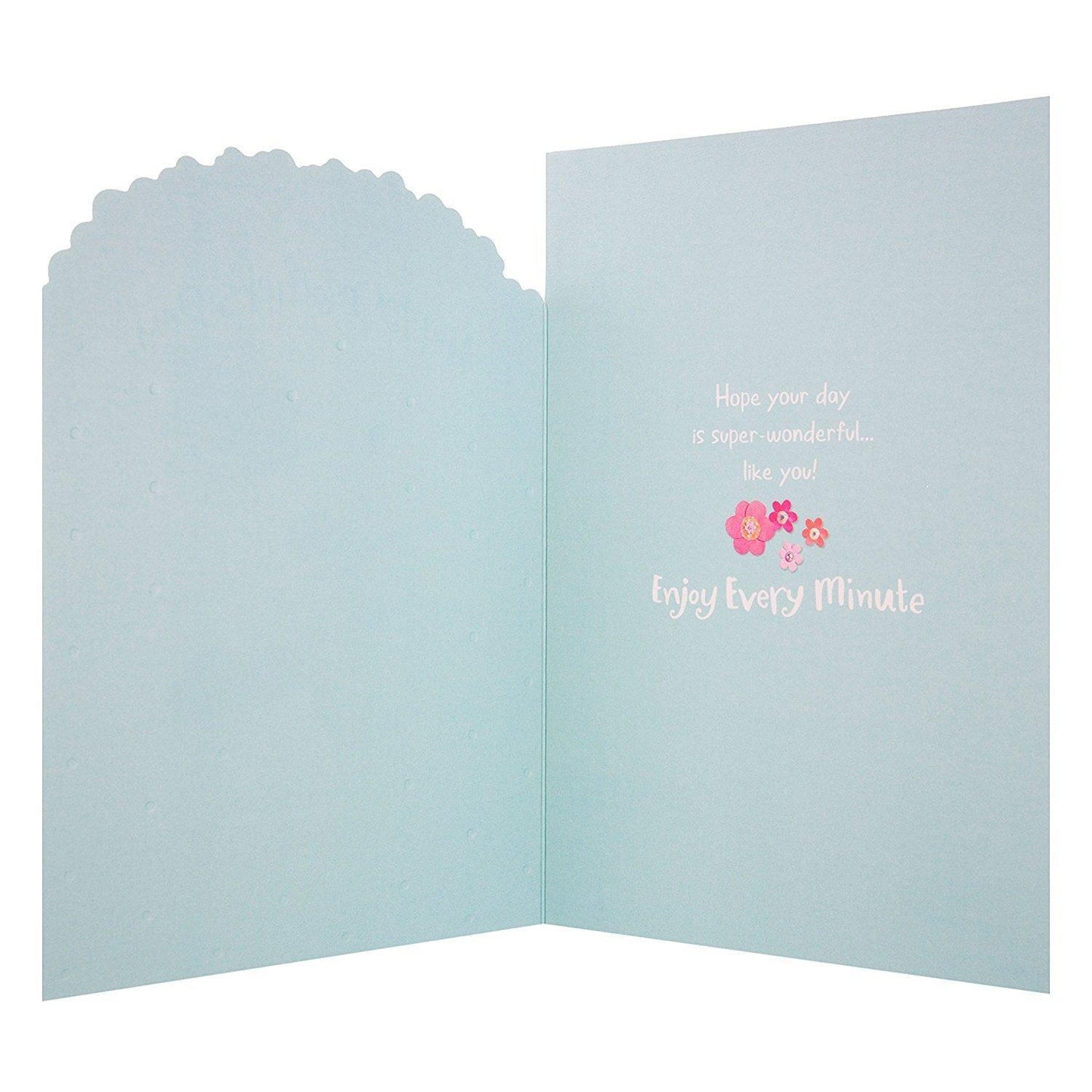 "Amazing You" Teddy With Flower Design Mother's Day Card