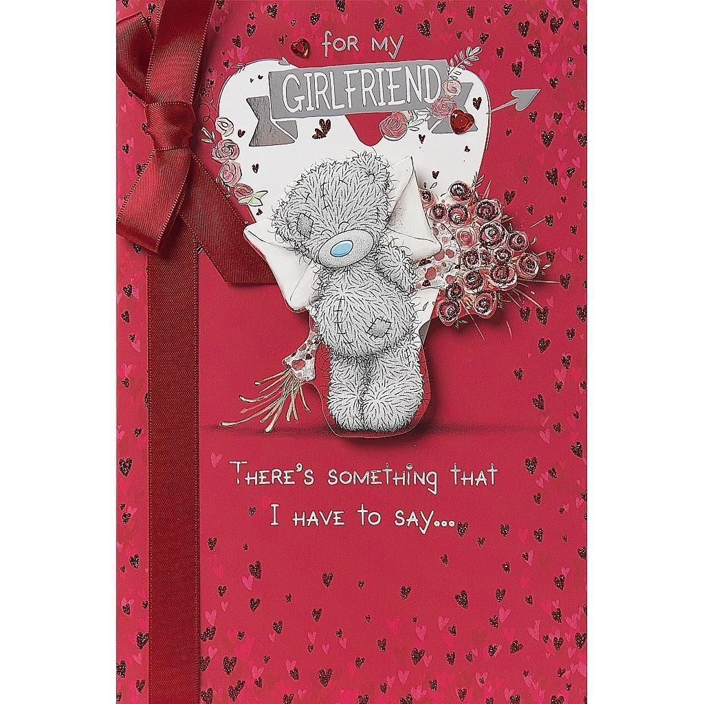 For Girlfriend Me To You With Flowers Valentine's Day Card