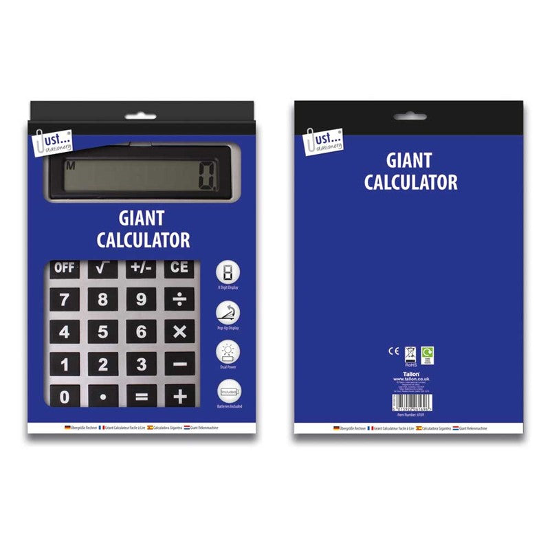 Just Stationery 210x295mm A4 Giant Calculator