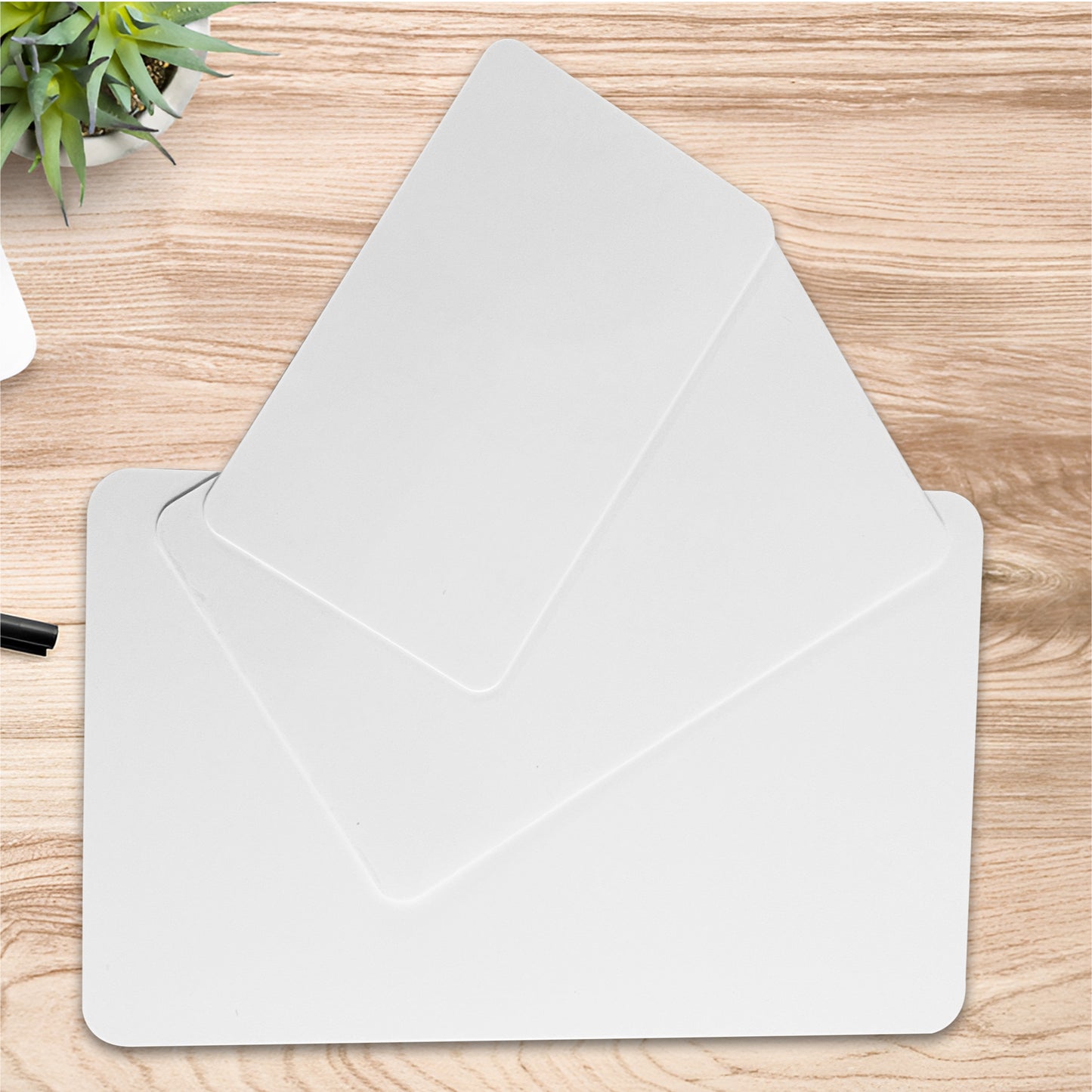 Pack of 72 8x5" Size Dry Wipe Whiteboards - Presentation Card Size